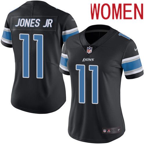 Women Detroit Lions #11 Marvin Jones Jr Nike Black Vapor Limited NFL Jersey